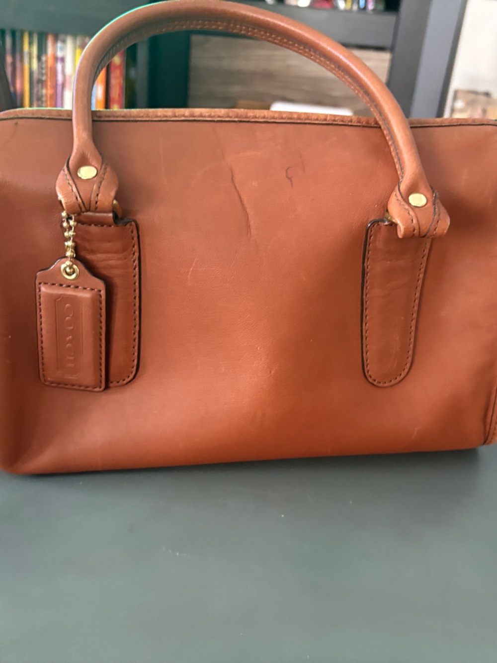 Coach Tan Leather Top-Handle Satchel